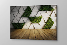 Obraz Zelená záhrada na betónovej 3d stene 2027